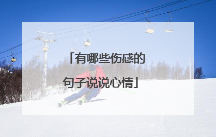 有哪些伤感的句子说说心情