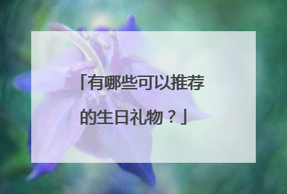 有哪些可以推荐的生日礼物？