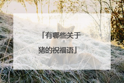 有哪些关于猪的祝福语