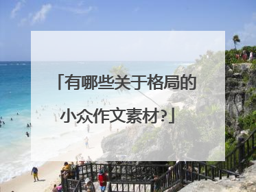 有哪些关于格局的小众作文素材?