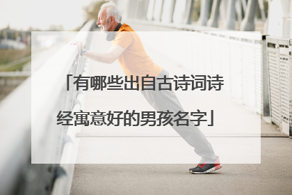 有哪些出自古诗词诗经寓意好的男孩名字