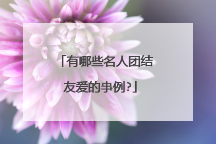 有哪些名人团结友爱的事例?