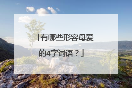 有哪些形容母爱的4字词语?