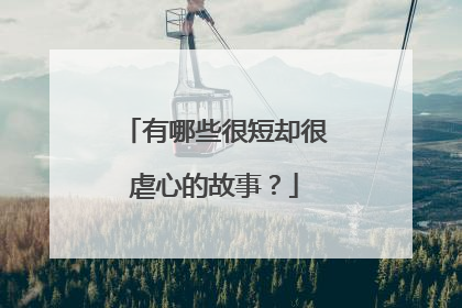 有哪些很短却很虐心的故事？