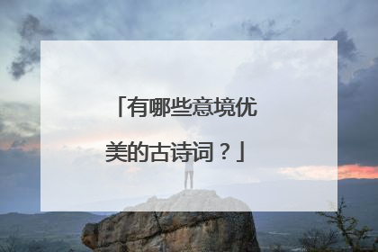 有哪些意境优美的古诗词?