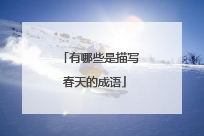 有哪些是描写春天的成语