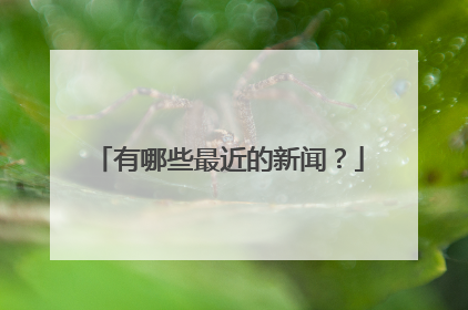 有哪些最近的新闻?