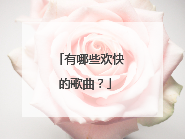 有哪些欢快的歌曲？