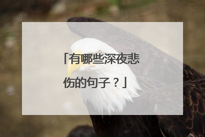 有哪些深夜悲伤的句子?