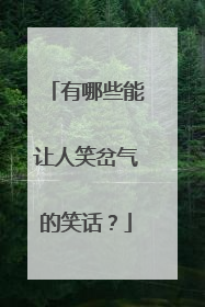 有哪些能让人笑岔气的笑话？