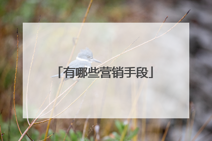 有哪些营销手段