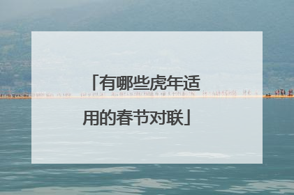 有哪些虎年适用的春节对联