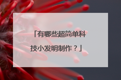 有哪些超简单科技小发明制作?
