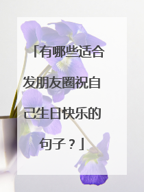 有哪些适合发朋友圈祝自己生日快乐的句子？