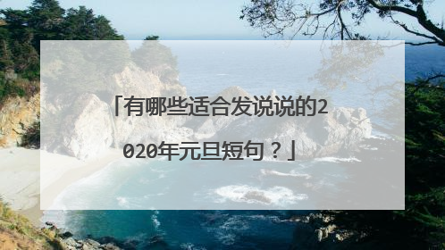 有哪些适合发说说的2020年元旦短句？
