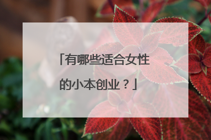 有哪些适合女性的小本创业?