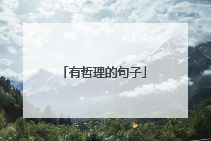 有哲理的句子