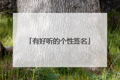 有好听的个性签名