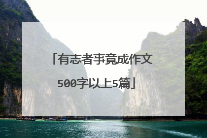 有志者事竟成作文500字以上5篇