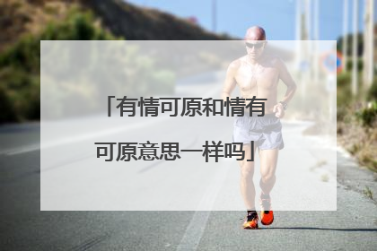 有情可原和情有可原意思一样吗