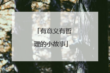 有意义有哲理的小故事