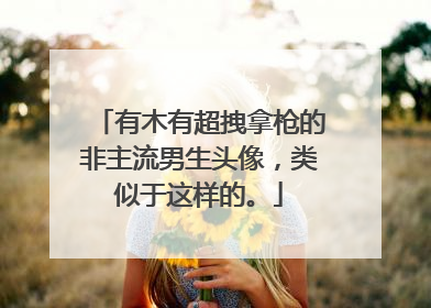 有木有超拽拿枪的非主流男生头像，类似于这样的。