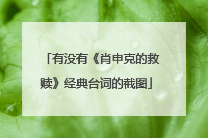 有没有《肖申克的救赎》经典台词的截图