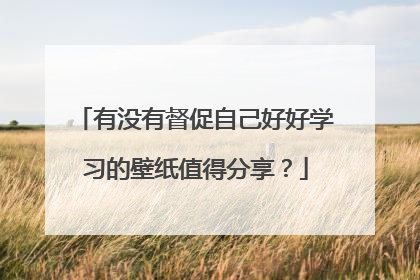 有没有督促自己好好学习的壁纸值得分享？