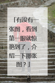 有没有一张图,看到第一眼就惊艳到了,介绍一下那张图?