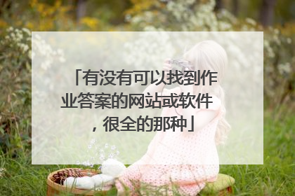 有没有可以找到作业答案的网站或软件,很全的那种