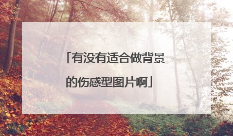 有没有适合做背景的伤感型图片啊