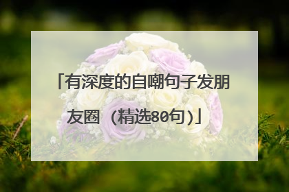 有深度的自嘲句子发朋友圈 (精选80句)