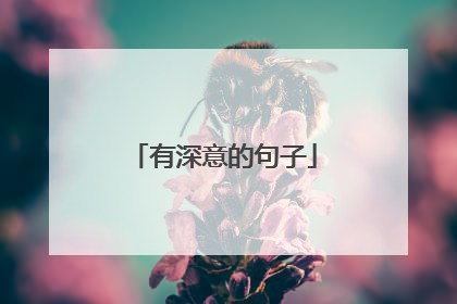 有深意的句子