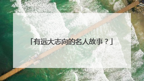 有远大志向的名人故事？