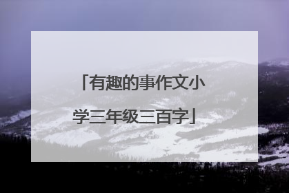 有趣的事作文小学三年级三百字