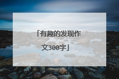 有趣的发现作文300字