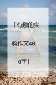 有趣的实验作文400字
