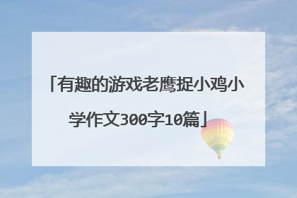 有趣的游戏老鹰捉小鸡小学作文300字10篇