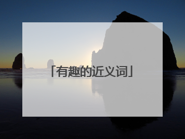 有趣的近义词