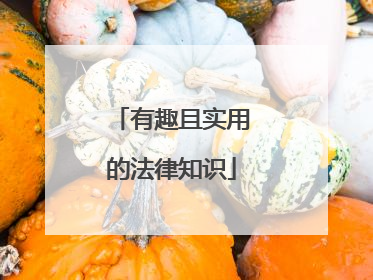 有趣且实用的法律知识