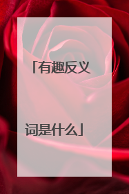 有趣反义词是什么