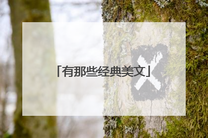 有那些经典美文