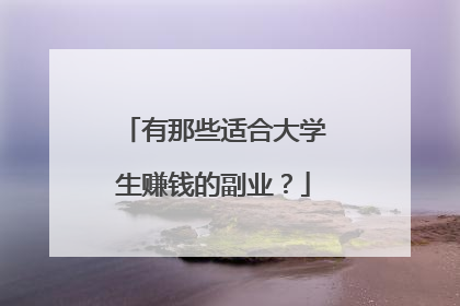 有那些适合大学生赚钱的副业？