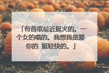有首歌最近挺火的。一个女的唱的。我想我是爱你的 挺轻快的。