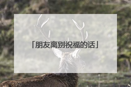 朋友离别祝福的话