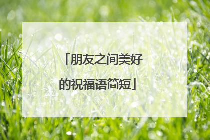 朋友之间美好的祝福语简短