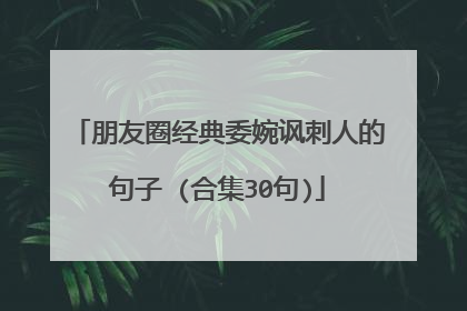 朋友圈经典委婉讽刺人的句子 (合集30句)