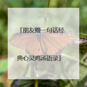 朋友圈一句话经典心灵鸡汤语录