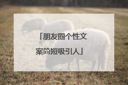 朋友圈个性文案简短吸引人