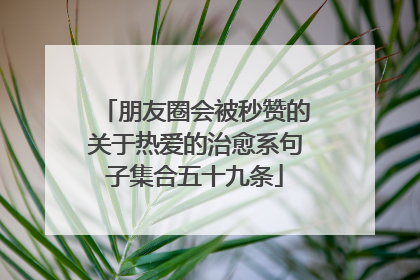 朋友圈会被秒赞的关于热爱的治愈系句子集合五十九条